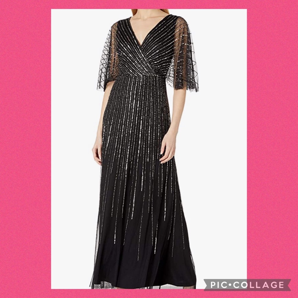 NWT Adrianna Papell beaded gown